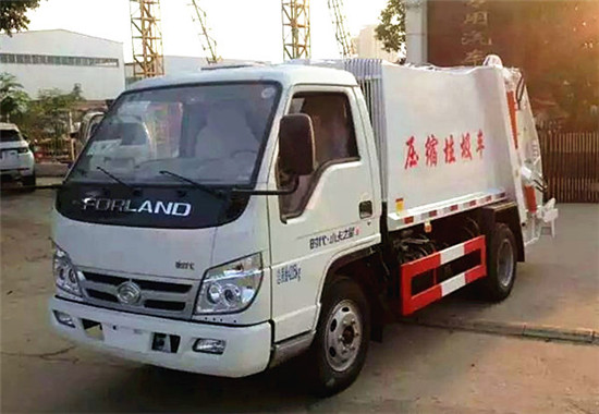 福田压缩式垃圾车︱3吨压缩式垃圾车图片
