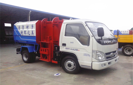福田挂桶式垃圾车︱4吨挂桶式垃圾车图片