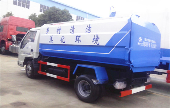 福田挂桶式垃圾车︱4吨挂桶式垃圾车图片