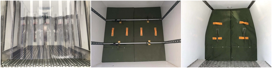 国六4.2米东风凯普特蓝牌冷藏车门帘