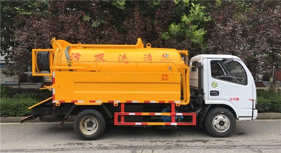 东风清洗吸污车︱4吨清洗吸污车图片
