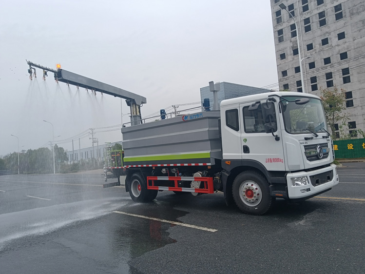 360度全景东风D9铁路抑尘车-程力CLW5180TDY6CD_大同煤场抑尘洒水车_运煤抑尘剂固化剂喷洒